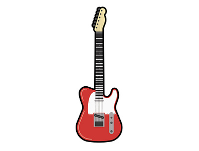 Guitar 2 guitar icon illustration instrument music music notes musician playing string vector