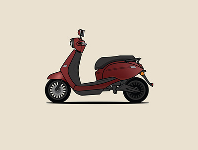 Motor Scooter branding design graphic design icon illustration logo motor scooter scooter vector vehicle