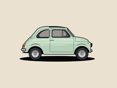 Fiat 500 branding car design fiat 500 icon illustration logo vector vehicle