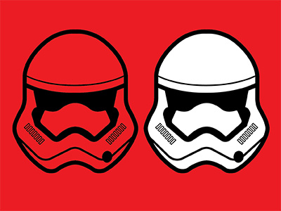 First Order Stormtrooper helmet illustration star wars