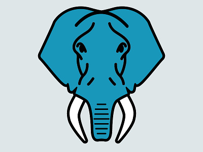 Blue Elephant animal blue elephant illustration vector