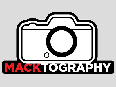 Macktography camera icon illustration logo photography
