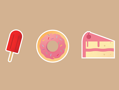 Tasty Treats cake dessert doughnut food icons illustration tasty treat