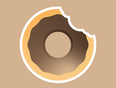 Doughnut chocolate dessert doughnut food illustration vector