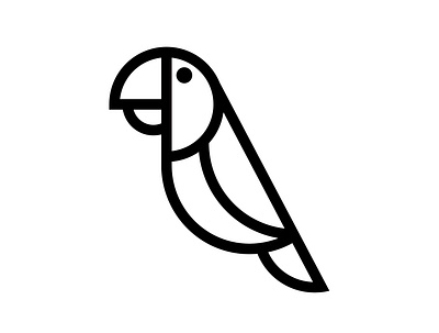 Parrot Icon animal animals bird geometry icon illustration line parrot vector