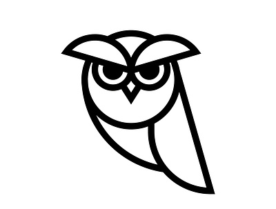 Owl Icon animal bird geometry icon illustration line owl vector