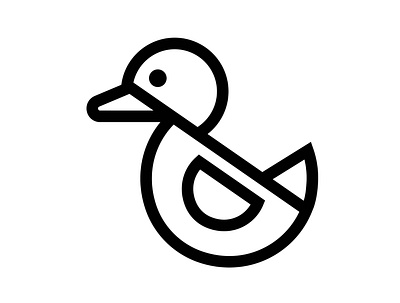 Duck Icon animal animals bird duck geometry icon illustration line vector