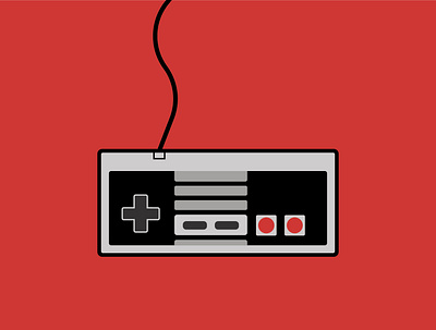 NES Controller controller icon illustration nes nintendo vector videogames