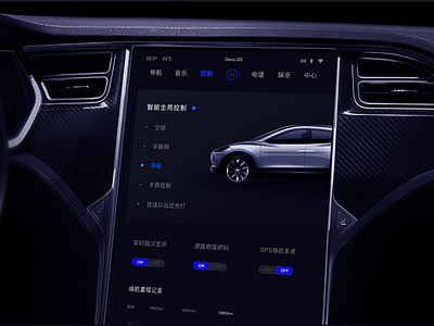 HMI car control hmi ui 卡 数据可视化