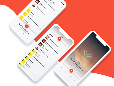 Music player app app design mobile modern ui ux vector