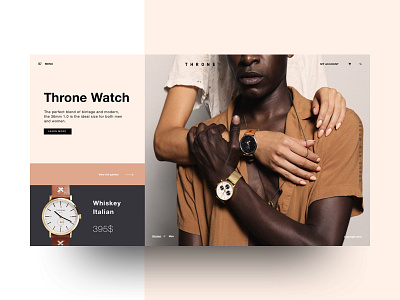 Daily UI Challenge #003 - Throne Watch Landing Page design landing minimal simple ui ux watch web webdesign