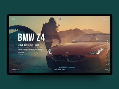 Daily UI Challenge #004 - BMW Z4 | Landing Page bmw brand bmw concept minimal ui ux web webdesign
