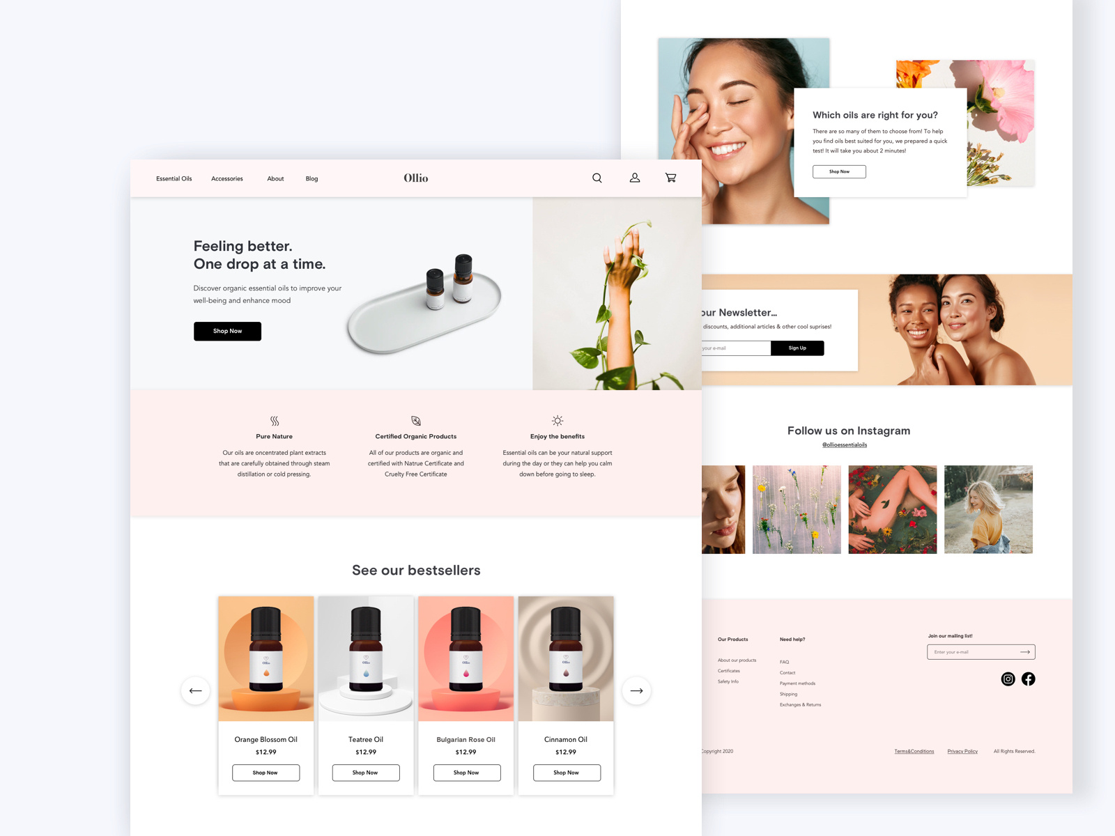 🛒 E-commerce website - essential oils by Ola Czechonska on Dribbble