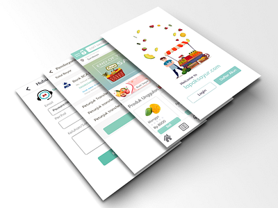 4 Screens android app design android apps app design bankapp call center design ecommerce ecommerce app ecommerce design farmers market groceries grocery app grocery online illustration iosapp ui uxdesign