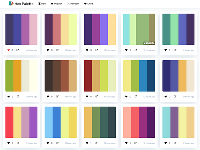 Hex Palette - Palettes Design by Dennis Grosch on Dribbble