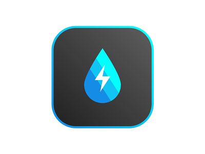 Hydro app application blue hydroelectric turbine ui