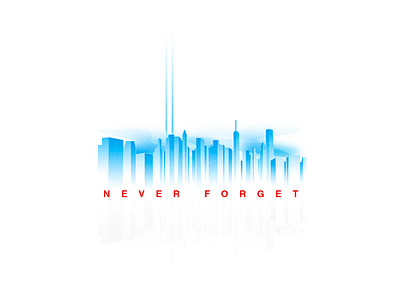 Never Forget 911 clean flat gradient graphic illustration september11th simple vector