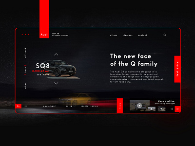 Audi Q8 design ui ux web