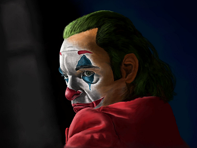 Joker digital painting fan art joker movies paint photoshop sketch