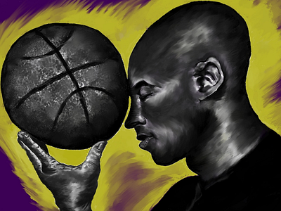 Kobe basketball legend art basketball digital art digital painting kobe sports illustration
