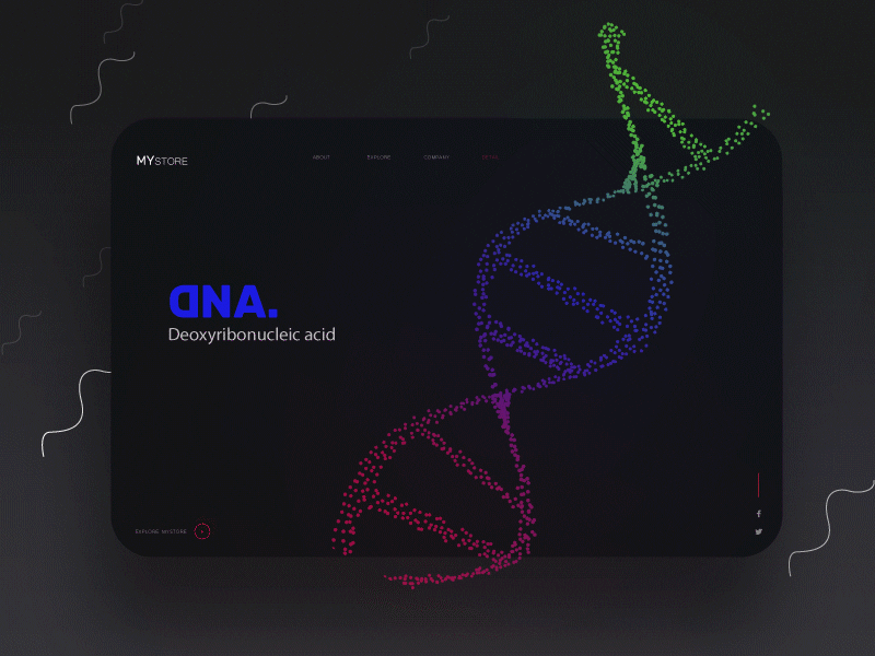 Helical DNA aftereffects animation design illustration typography ui vector website