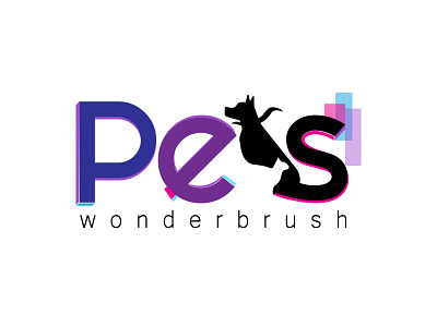 Logo for petshop design icon illustration logo typography vector website