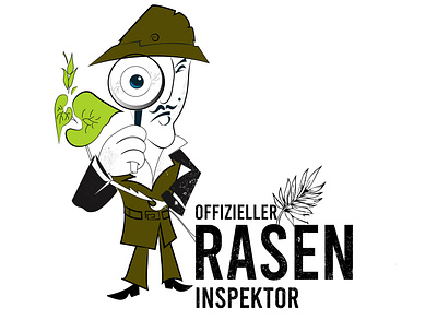 Offizieller Rasen Inspektor branding design icon illustration illustrator logo typography vector