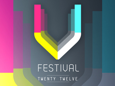 V Festival Rebrand 2012 brand colour festival image logo music pattern shape tone twelve twenty v vocal voice
