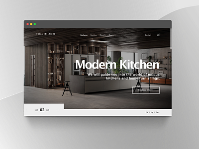 Total Interiors Landing Page Mock-up