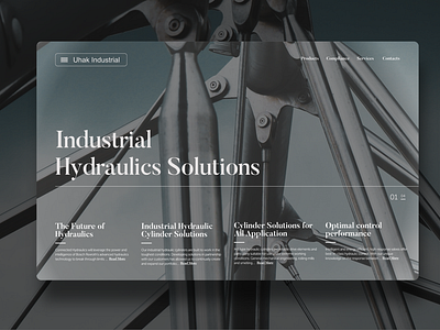 Industrial Solutions Hero Mock Up Landing Page