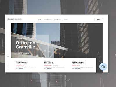 Commercial Real Estate Home Page Design