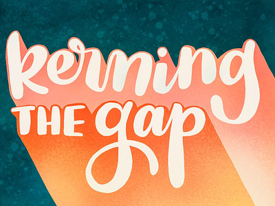 Kerning the Gap 3d procreate shadow typography