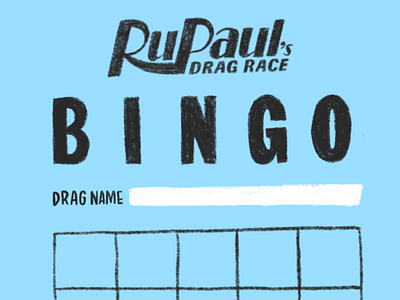 Drag Race Bingo bingo drag drag queen drag race instagram lgbt procreate queer rupaul template