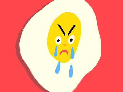 Sad Angry Egg Emoji angry character design egg emoji emoticon fried egg icon illustration sad sticker