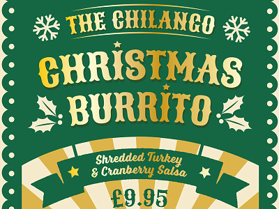 Burrito Christmas Campaign a board advertising burrito christmas food menu mexican promotion