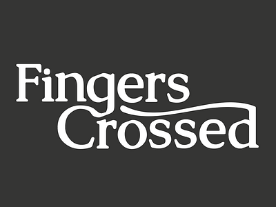 Fingers Crossed brand custom lettering custom type lettering ligatures logo typography