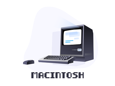 Macintosh computer desktop digital keyboard laptop macintosh mouse vector vectorart
