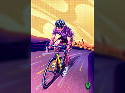 Cyclist adobe cyclist design digitalart ill illustration photoshop ui ziapriom