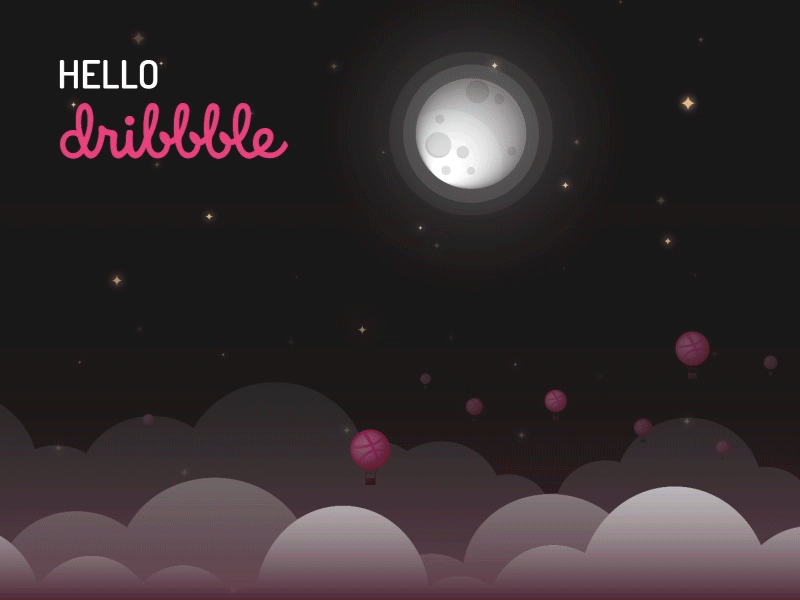 Hello Dribbble! animation illustration invitation invite
