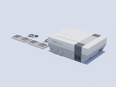 NES blender illustration nes nintendo