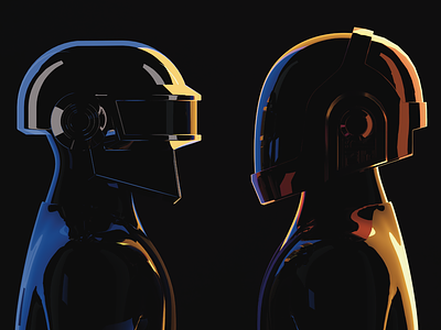 Daft Punk blender character daft daftpunk illustration punk