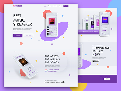 Landing Page - Music Player