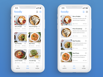 Food Recipe App concept called Foodly!