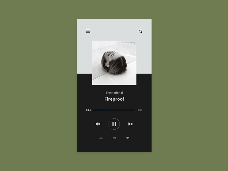 Music Player by Thomas Engebrand on Dribbble