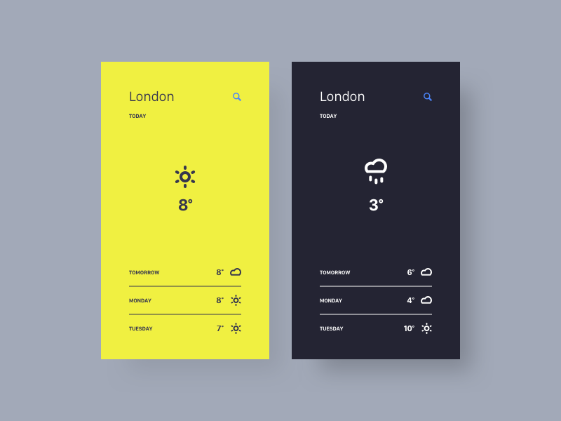 Weather App by Thomas Engebrand on Dribbble