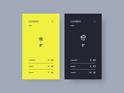 Weather App 037 app daily dailyui design icons minimal mobile ui ux weather