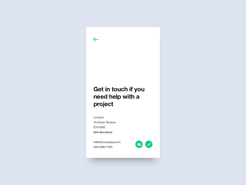 Contact Us us contact ux ui mobile minimal interface dailyui daily app 028