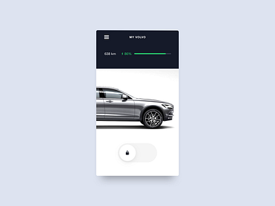 Car Interface 034 app car daily dailyui electric interface minimal mobile ui ux volvo