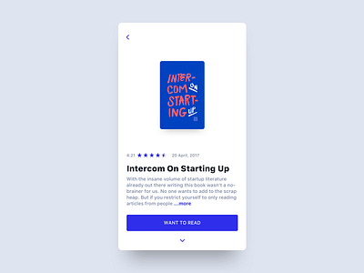 Book summary app book books clean interface minimal mobile rating summary ui ux