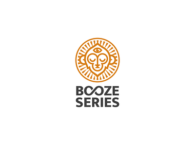 Booze Series branding character logo modern monkey psychedelic